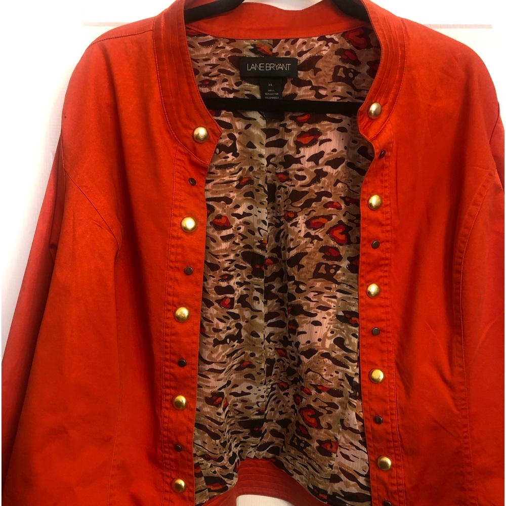 Burnt orange dress jacket.